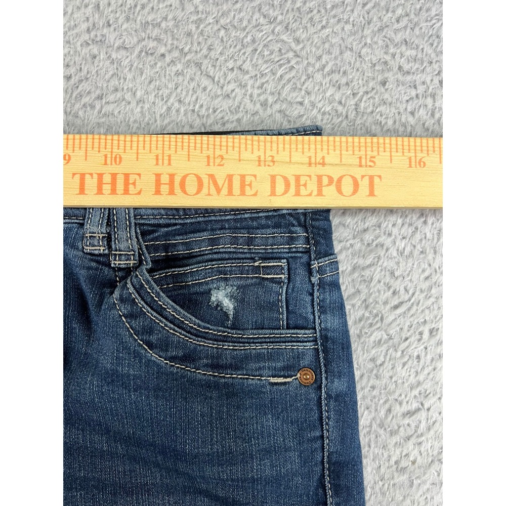 Democracy Jeans Women 4 (28x28) Blue Skinny Ab Solution Distressed Stretch Denim - Picture 8 of 9